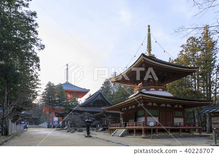 和歌山縣,高野山,金剛寺,丹 - 通,東塔 和歌山縣,高野山,金剛寺,丹 - 通,東塔 40228707