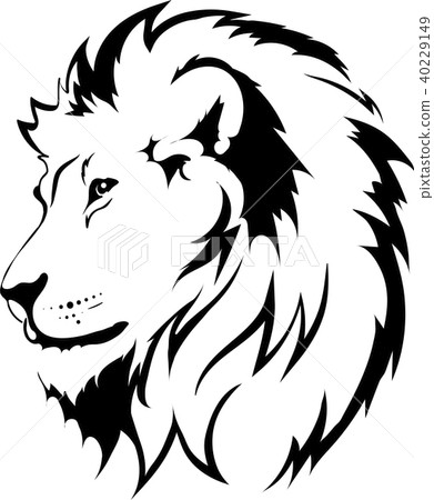 Lion head in vector interpretation 16 40229149