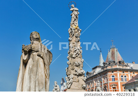 Sculpture Immaculata or Plague Column in Kosice. Sculpture Immaculata or Plague Column in Kosice. 40229318