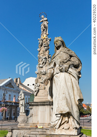 Sculpture Immaculata or Plague Column in Kosice. Sculpture Immaculata or Plague Column in Kosice. 40229320