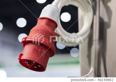 Red Industrial power plug 40230661