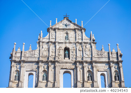 Ruins facade of St.Paul's Cathedral in Macau Ruins facade of St.Paul's Cathedral in Macau 40234543