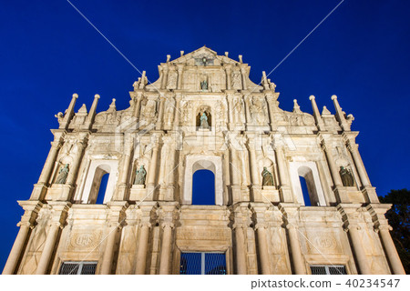 Ruins facade of St.Paul's Cathedral in Macau Ruins facade of St.Paul's Cathedral in Macau 40234547