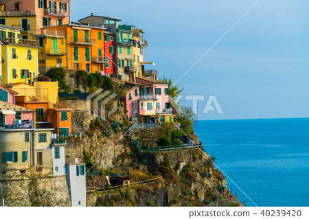Colorful houses in Manarola, Cinque Terre - Italy Colorful houses in Manarola, Cinque Terre - Italy 40239420