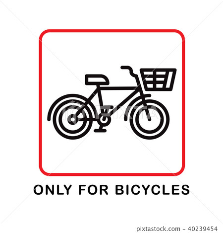 Street bicycle lane symbol. Poster. Vector. Street bicycle lane symbol. Poster. Vector. 40239454