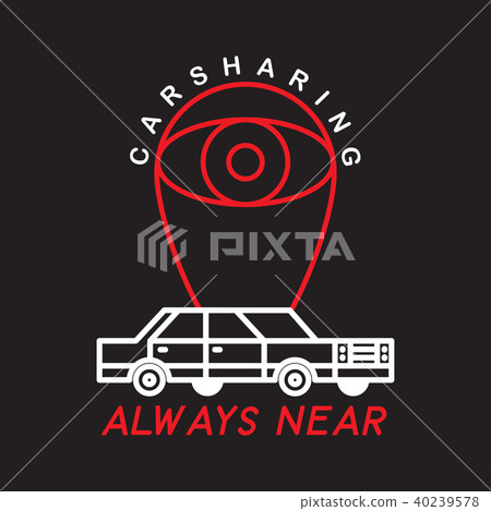 Carsharing. Idea for the logo Carsharing. Idea for the logo 40239578