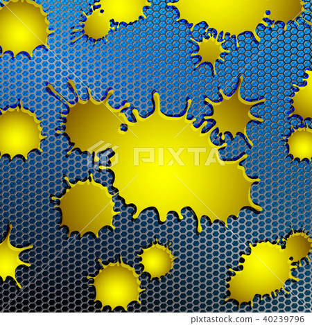 Geometric blue mesh background with a set of blobs of yellow hue. Geometric blue mesh background with a set of blobs of yellow hue. 40239796