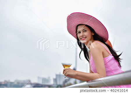 Holiday concept. Beautiful girl is happy to celebrate. Beautiful Holiday concept. Beautiful girl is happy to celebrate. Beautiful 40241014