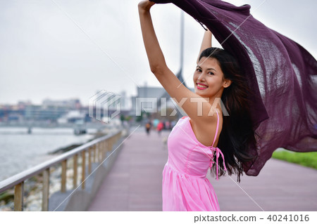 Travel Concepts. Beautiful girl relaxing on the beach. Beautiful Travel Concepts. Beautiful girl relaxing on the beach. Beautiful 40241016