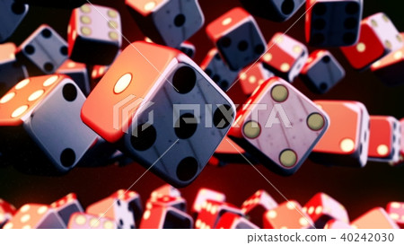 CGI motion graphics with flying dice CGI motion graphics with flying dice 40242030