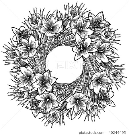 Graphic saffron wreath Graphic saffron wreath 40244495