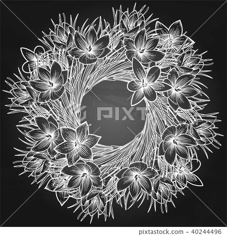 Graphic saffron wreath Graphic saffron wreath 40244496
