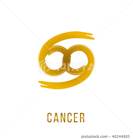 cancer gold glitter vector zodiac sign 40244885