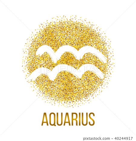 aquarius gold glitter vector zodiac sign aquarius gold glitter vector zodiac sign 40244917