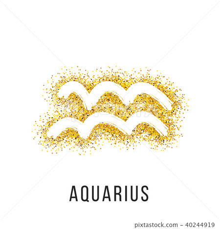 aquarius gold glitter vector zodiac sign aquarius gold glitter vector zodiac sign 40244919