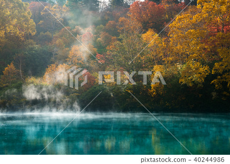 Autumn Onsen Lake Aomori Japan Autumn Onsen Lake Aomori Japan 40244986