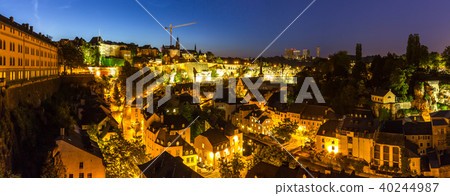 Luxembourg City night Panorama Luxembourg City night Panorama 40244987
