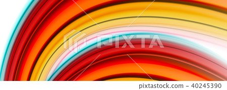 Abstract wave lines fluid color stripes. Vector artistic illustration for poster or web banner 40245390