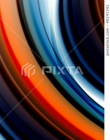 Abstract wave lines fluid color stripes. Vector artistic illustration for poster or web banner 40245392