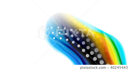 Vector flowing liqiud colors isolated on white, wave abstract background 40245443