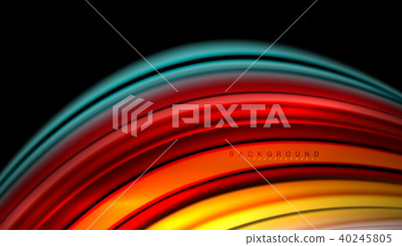 Abstract wave lines fluid color stripes 40245805