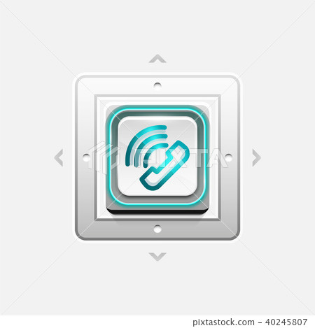 Phone button, call support idea, vector illustration 40245807