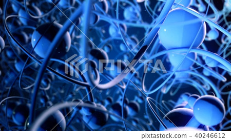 Abstract CGI motion graphics and blue background - Stock Illustration ...