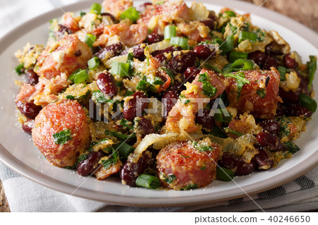 Brazilian Feijao Tropeiro with beans, sausage 40246650