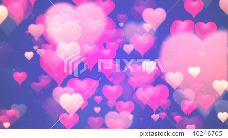 Valentine's day background, flying abstract hearts and particles Valentine's day background, flying abstract hearts and particles 40246705