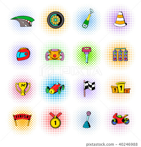 Race icons set, comics style Race icons set, comics style 40246988