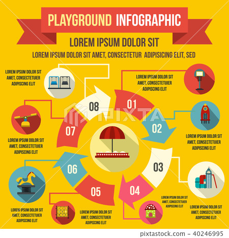 Playground infographic elements, flat style Playground infographic elements, flat style 40246995