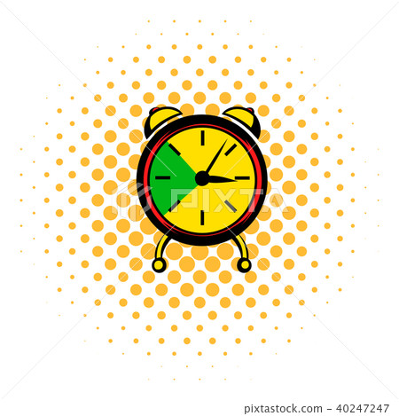 Alarm clock icon, comics style 40247247