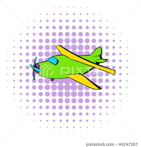 Biplane icon, comics style Biplane icon, comics style 40247387