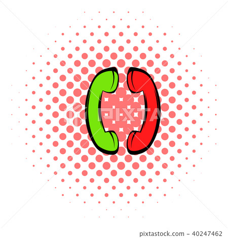 Two handsets icon, comics style 40247462