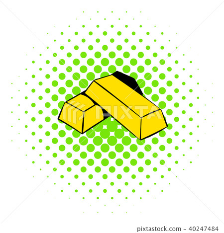 Gold bars icon, comics style Gold bars icon, comics style 40247484