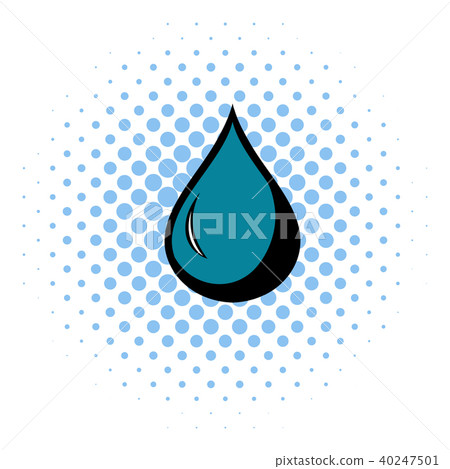 Black drop icon, comics style Black drop icon, comics style 40247501