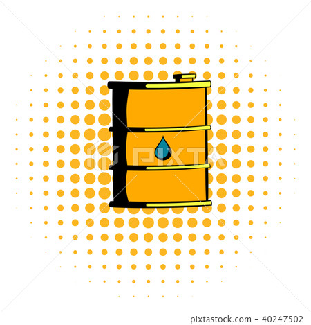 Oil barrel icon, comics style 40247502