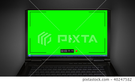 laptop monitor cctv display dark background 40247582