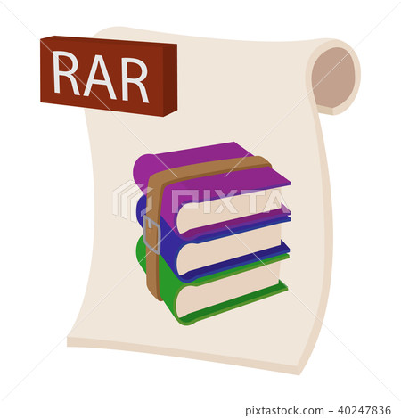 RAR file icon, cartoon style RAR file icon, cartoon style 40247836