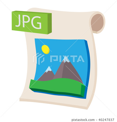 JPG file icon, cartoon style JPG file icon, cartoon style 40247837