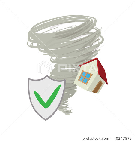 Property insurance icon, cartoon style 40247873