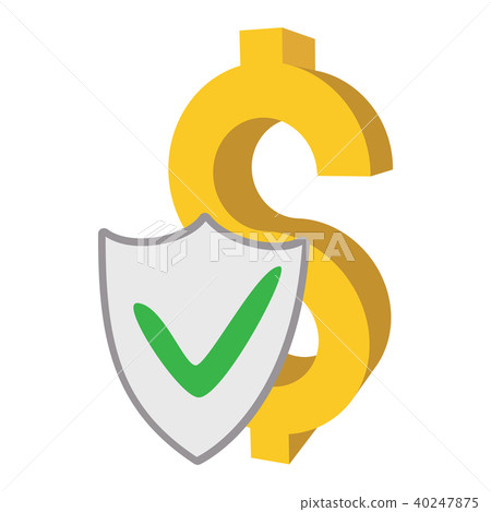 Insurance money icon, cartoon style  40247875