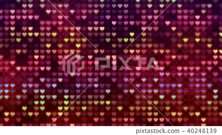 Background, flashing wall of hearts 3D rendering Background, flashing wall of hearts 3D rendering 40248139