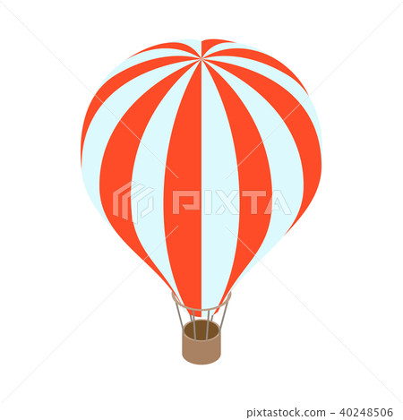 Air balloon icon, isometric 3d style  40248506