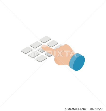 Press ATM EPP keyboard icon, isometric 3d style Press ATM EPP keyboard icon, isometric 3d style 40248555