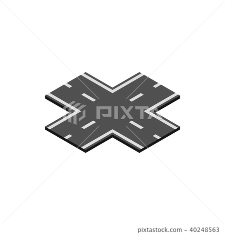 Crossroad icon, isometric 3d style 40248563