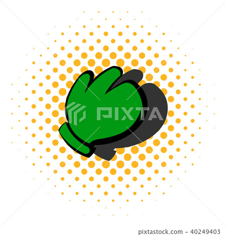 Work glove icon, comics style Work glove icon, comics style 40249403