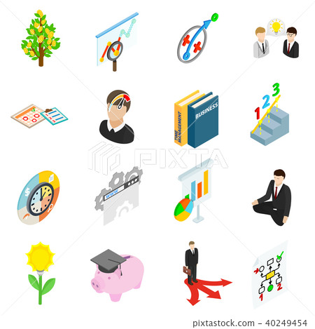 Business planning icons set 40249454