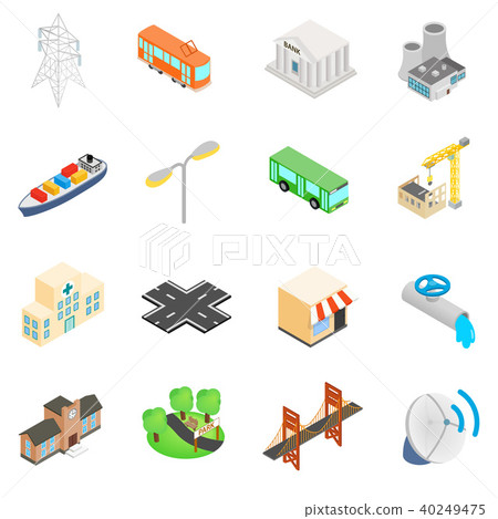 Infrastructure Icons set 40249475
