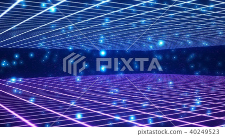 Background with nice abstract retro style 3D rendering 40249523